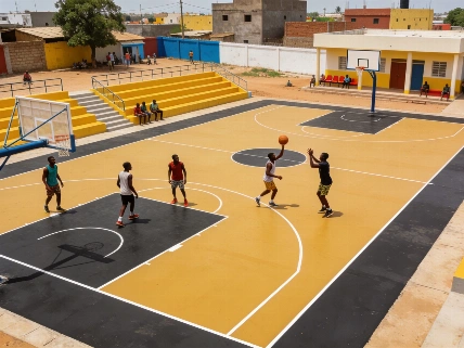 Six nouveaux terrains de basket rénovés par la Basketball Africa League en Afrique de l’Ouest Afrique-Asie