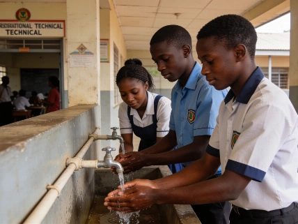 Reprise des cours à l’Institut technique salésien de Goma sous mesures anti-Ebola Afrique-Asie